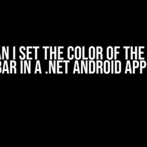 How Can I Set the Color of the Status Bar in a .NET Android App?