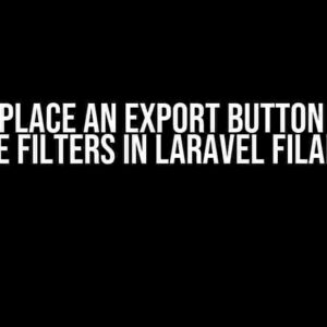 How to Place an Export Button Next to Table Filters in Laravel Filament