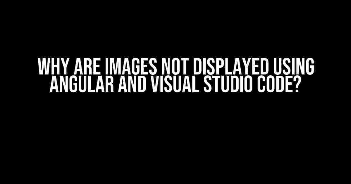 Why are images not displayed using Angular and Visual Studio Code?